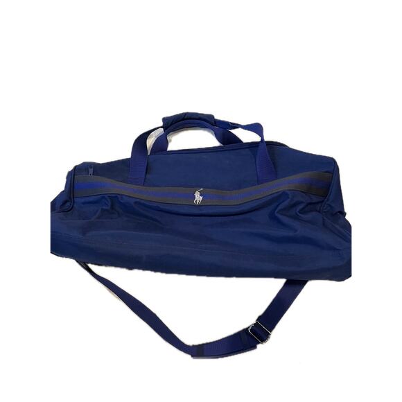 Ralph Lauren Polo Blue Duffel Gym Bag 22x12x10